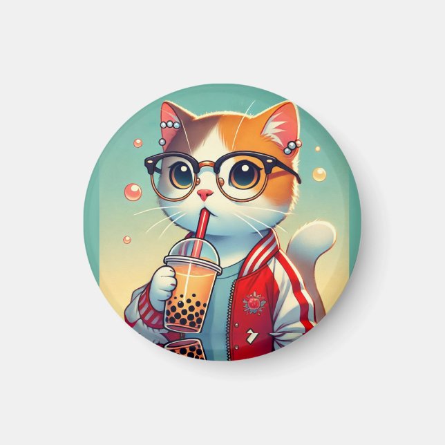 Coola Cat drickboba Magnet (Framsidan)