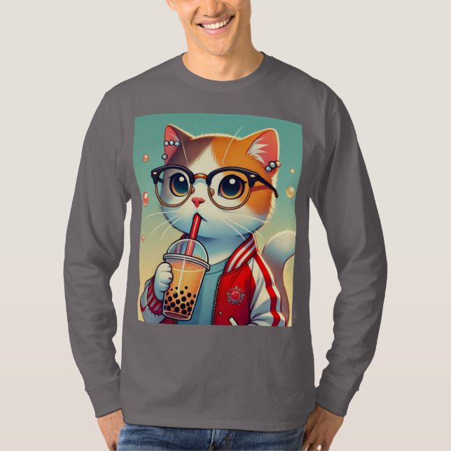 Coola Cat drickboba T Shirt (Framsida)