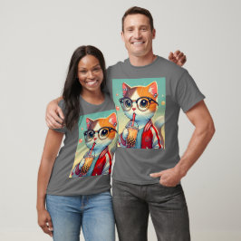 Coola Cat drickboba T Shirt