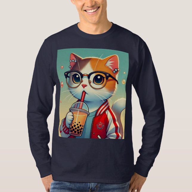 Coola Cat drickboba T Shirt (Framsida)
