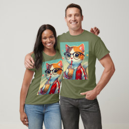 Coola Cat drickboba T Shirt