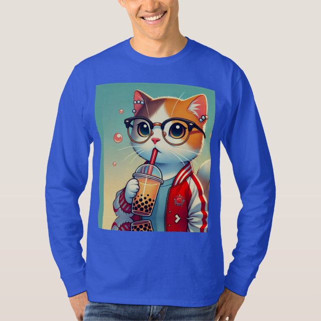 Coola Cat drickboba T Shirt (Framsida)