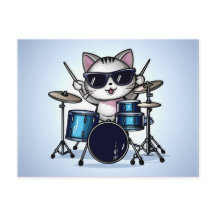 Coola Cat Drummer blank