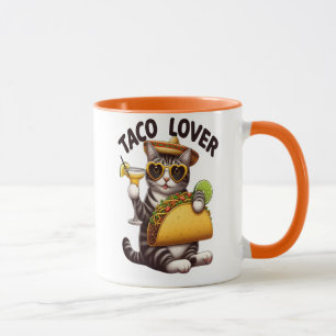 Coola Cat Enjoying Taco tisdag Mugg