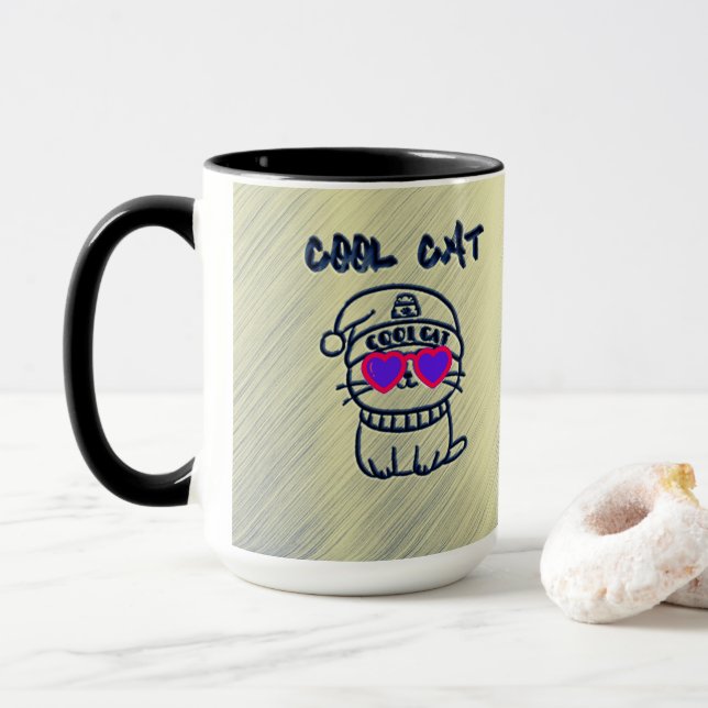 Coola Cat Groovy Mugg (Med munk)