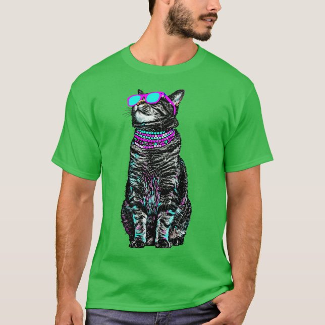 Coola Cat Mamma T Shirt (Framsida)