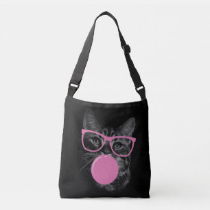 Coola Cat med Rosa Glass & Bubble Gum Axelväska