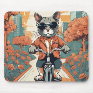 Coola Cat Modern Art Mouse Pad Musmatta