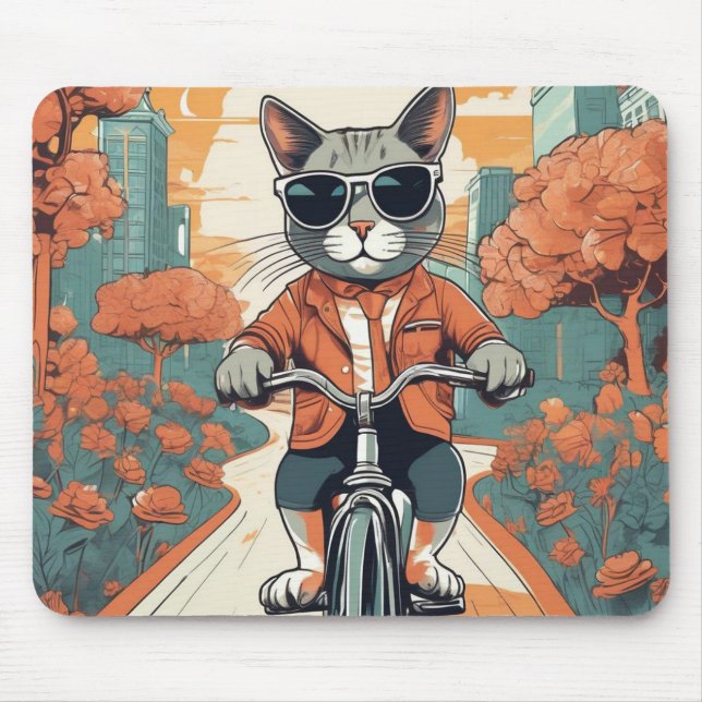Coola Cat Modern Art Mouse Pad Musmatta (Framsidan)