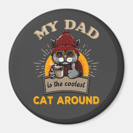 Coola cat pappa magnet