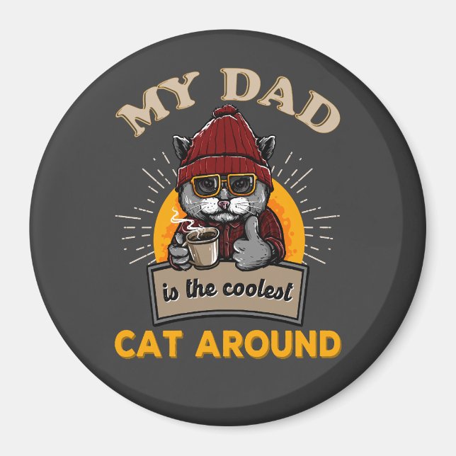 Coola cat pappa magnet (Framsidan)
