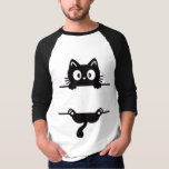 Coola Cat Peek T-Shirt - roligt och Snyggt<br><div class="desc">Visa upp din leksida med den här Coolan Cat Peek T-Shirt! Med en fet svart-vit kattillustration som håller och hänger på ett roligt är denna garanti perfekt för kattälskare som har en blandning av humor och stil. Designat för bekvämlighet och vardaglig bära är det ett biet som fångar öga som...</div>