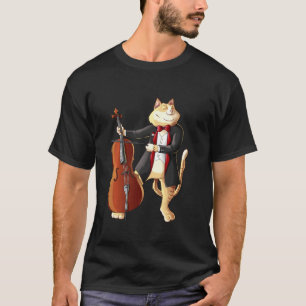 Coola Cat Play Cello Kitten Instrument Player T Shirt