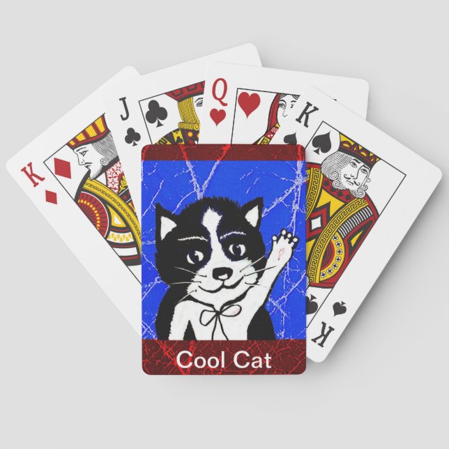 Coola Cat Print, Casinokort (Baksidan)