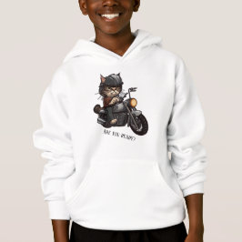Coola Cat Riding Motorcycle Är du redo? T Shirt