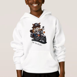 Coola Cat Riding Motorcycle Är du redo? T Shirt
