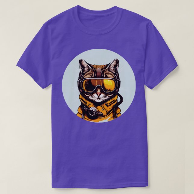 Coola Cat Ski Googles-gåvor för kattlover T Shirt (Design framsida)
