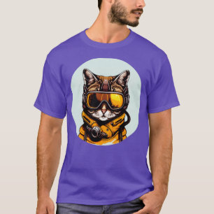 Coola Cat Ski Googles-gåvor för kattlover T Shirt