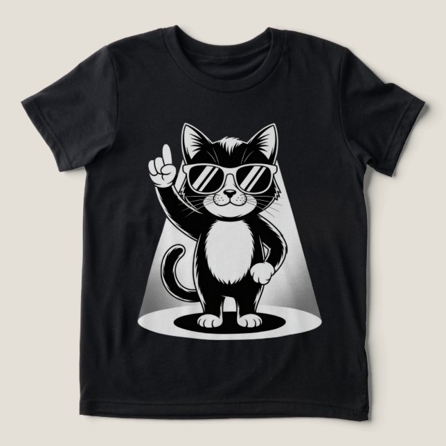Coola Cat Sten Dancer Tee | Funny Animal Music Gif (Design Framsida)