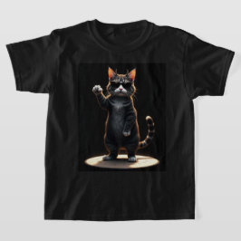 Coola Cat Sten Dancer Tee | Funny Animal Music Gif