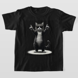 Coola Cat Sten Dancer Tee | Funny Animal Music Gif