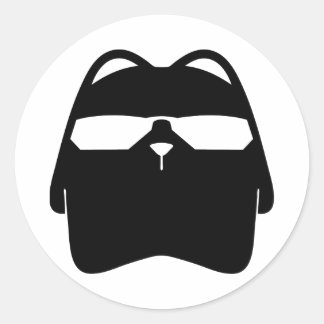 Coola Cat Sticker, Secret Agent Chubbs Runt Klistermärke