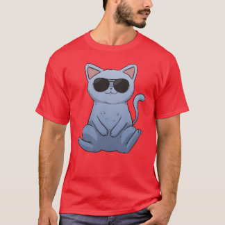 Coola Cat Sunglass Cat Sunglass-familjen T Shirt