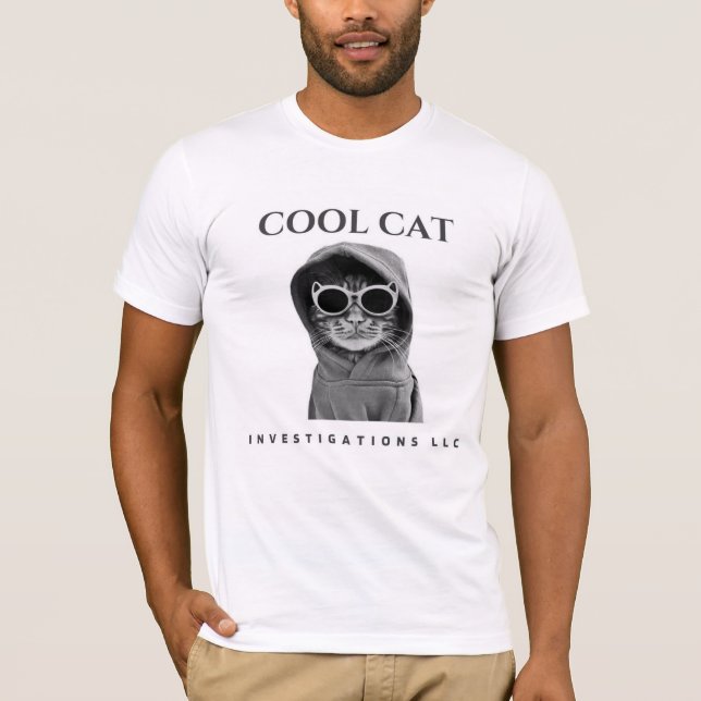 Coola Cat Undersökningar LLC logotyp T Shirt (Framsida)
