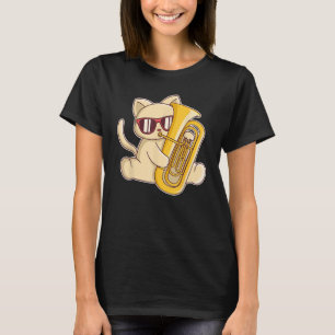 Coola Cat-uppspelning Euphonium-instrument T Shirt