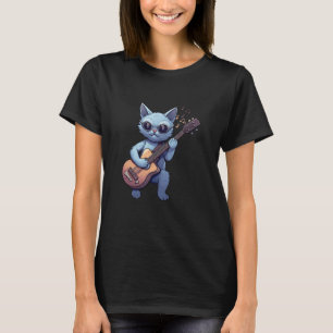 Coola Cat-uppspelningsgitar T Shirt