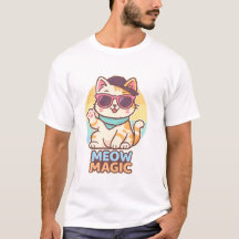 "Coola Cat Vibes - Meow Magic Summer Tee
