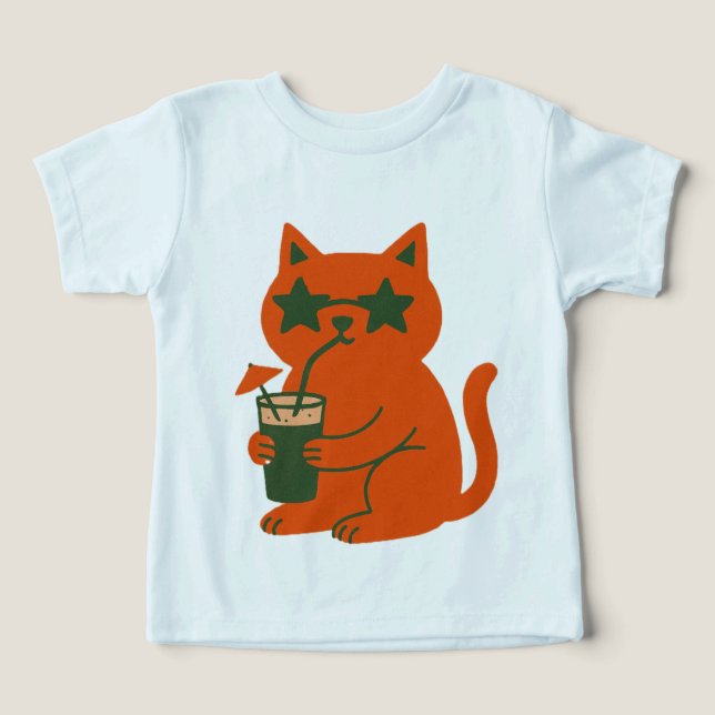 Coola Cat Vibes - Tropiskt kyla i Stil T Shirt (Design Framsida)
