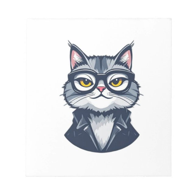 Coola Cat with Glass Anteckningsblock (Framsida)