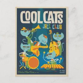Coola Cats Jazz Vykort