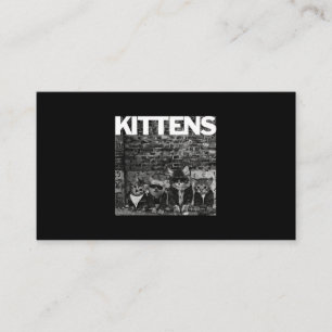 Coola Cats Kittens Meow Punk Sten Band Funny Cat L Visitkort