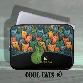 Coola Cats Mönster bärbar dator Bag Fodral