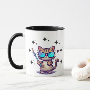 Coola Cats Wearing Glass Holding Magic Trollspö St Mugg