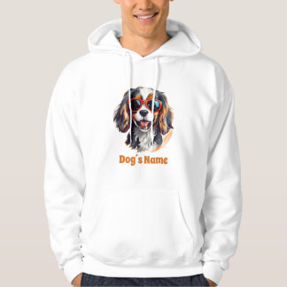 Coola Cavalier Kung Charles Spain med Sunglasse Hoodie