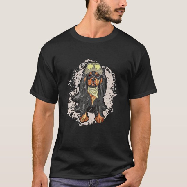 Coola Cavie Cavalier Kung Charles Spain T Shirt (Framsida)