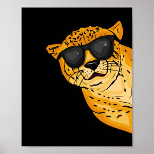 Coola Cheetah Älskare Gift Kids Sunglases Cheetah Poster