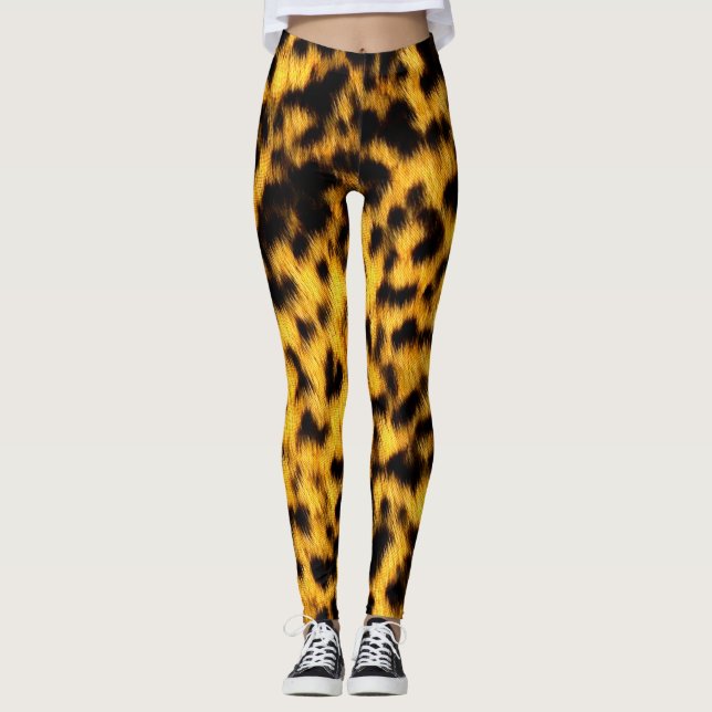 Coola Cheetah Rave Kärlek Leggings (Framsida)