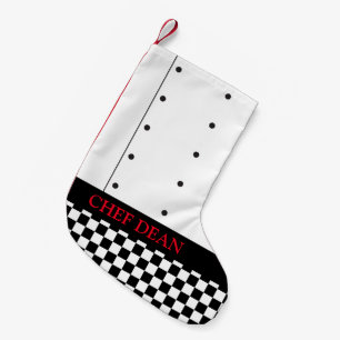 Coola Chef Tunisic och Checkered Byxor Liten Julstrumpa