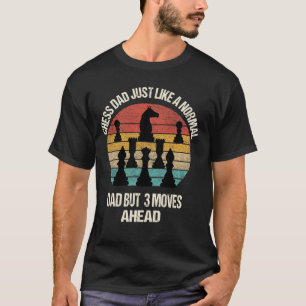 Coola Chess Älskare Art för Pappa Manar Far Novelt T Shirt