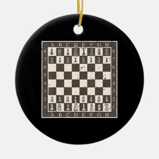 Coola Chess Board Halloween Costume Funny Lazy DIY Julgransprydnad Keramik (Framsidan)