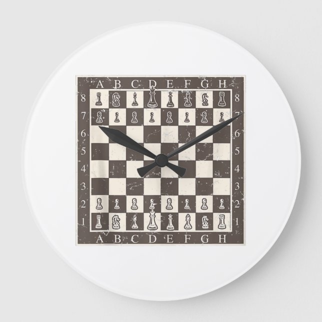 Coola Chess Board Halloween Costume Funny Lazy DIY Stor Klocka (Framsida)