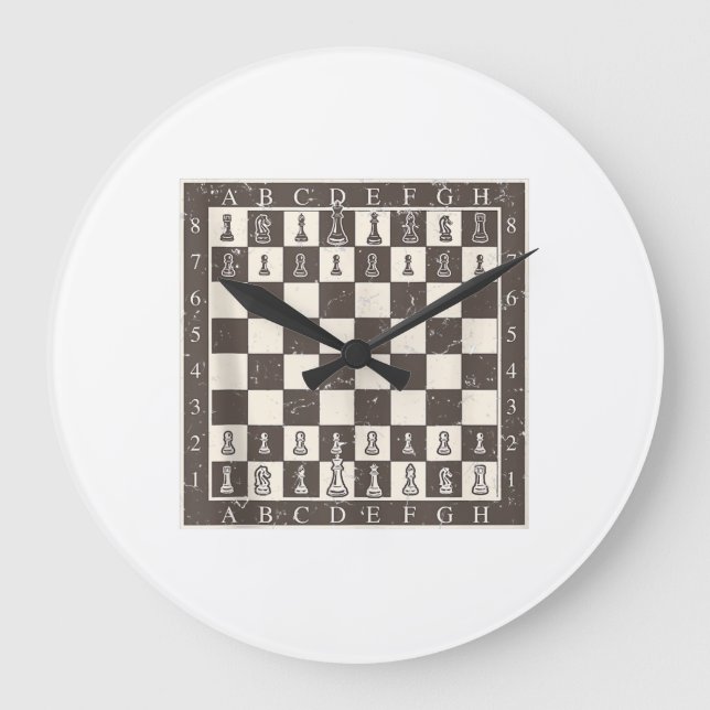 Coola Chess Board Halloween Costume Funny Lazy Stor Klocka (Framsida)
