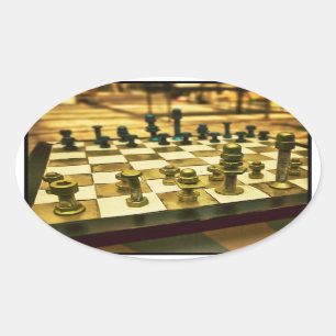 Coola Chess Board with Nöt och Bolts Ovalt Klistermärke