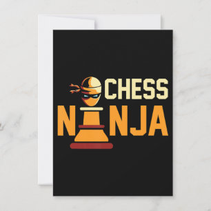 Coola Chess Ninja Chess Älskare Gift Inbjudningar