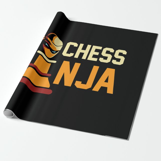 Coola Chess Ninja Chess Älskare Gift Presentpapper (Utrullad)