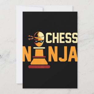 Coola Chess Ninja Chess Älskare Gift Tack Kort